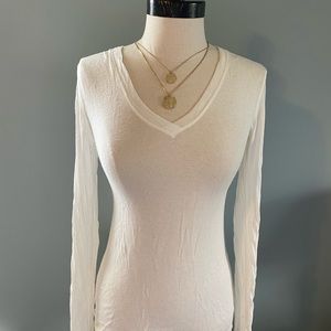 BCBG white long sleeve